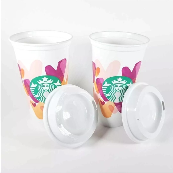 🔥2 Starbucks Valentines Heart Reusable Cup LE - Picture 3 of 3